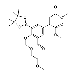 2-(3-甲酰基-4-((2-甲氧基乙氧基)甲氧基)-5-(4,4,5,5-四甲基-1,3,2-二噁硼烷-2-基)苯基)琥珀酸二甲酯