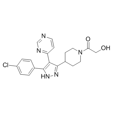 3-[N-(2-羟基乙酰基)-4-哌啶基]-4-(4-嘧啶基)-5-(4-氯苯基)吡唑
