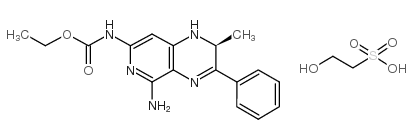 (-)-(S)-N-(5-氨基-2-甲基-3-苯基-l,2-二氢吡啶并[3,4-b]吡嗪-7-基)氨基甲酸乙酯 2-羟基乙基磺酸盐