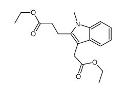 3-(3-(2-乙氧基-2-氧代乙基)-1-甲基-1H-吲哚-2-基)丙酸乙酯 (74120-22-2)