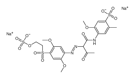 4-[[2-[[2,5-二甲氧基-4-[[2-(磺酰氧基)乙基]磺酰基]苯基]偶氮]-1,3-二氧代丁基]氨基]-5-甲氧基-2-甲基苯磺酸钠盐