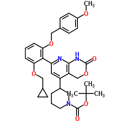 3-[7-[2-(环丙基甲氧基)-6-[(4-甲氧基苯基)甲氧基]苯基]-1,4-二氢-2-氧代-2H-吡啶并[2,3-D][1,3]恶嗪-5-基]-1-哌啶甲酸叔丁酯