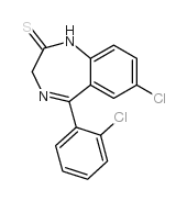 7-氯-1,3-二氢-3-甲基-5-(o-氯苯基)-2H-1,4-苯并二氮杂卓-2-硫酮 (2894-71-5)