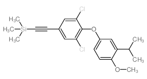 ((3,5-二氯-4-(3-异丙基-4-甲氧基苯氧基)苯基)乙炔)三甲基硅烷 (525575-59-1)
