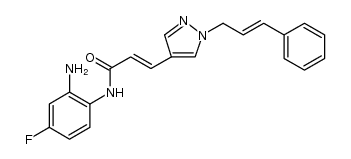 (2E)-N-(2-氨基-4-氟苯基)-3-[1-(3-苯基-2-丙烯-1-基)-1H-吡唑-4-基]-2-丙烯酰胺