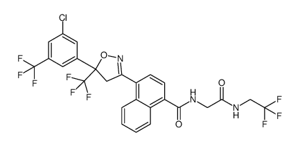 4-(5-(3-氯-5-(三氟甲基)苯基)-5-(三氟甲基)-4,5-二氢异恶唑-3-基)-N-(2-氧代-2-((2,2,2-三氟乙基)氨基)乙基)-1-萘甲酰胺