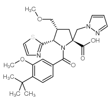 (4R,5S)-REL-1-[4-(1,1-二甲基乙基)-3-甲氧基苄基]-4-(甲氧基甲基)-2-(1H-吡唑-1-甲基)-5-(2-噻唑基)-D-脯氨酸