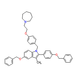 1-[4-(2-(氮杂环庚烷-1-基)乙氧基)苄基]-5-(苄氧基)-2-(4-(苄氧基)苯基)-3-甲基-1H-吲哚 (198480-21-6)