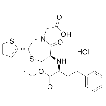 2-((2S,6R)-6-(((S)-1-乙氧基-1-氧代-4-苯基丁-2-基)氨基)-5-氧代-2-(噻吩-2-基)-1,4-硫氮杂环庚烷-4-基)乙酸盐酸盐