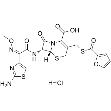 (6R,7R)-7-((Z)-2-(2-氨基噻唑-4-基)-2-(甲氧基亚氨基)乙酰胺基)-3-((呋喃-2-羰基)硫基)甲基)-8-氧代-5-硫杂-1-氮杂双环[4.2.0]辛-2-烯-2-羧酸盐酸盐