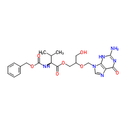 (2S)-2-((2--氨基-6-氧代-3H-嘌呤-9(6H)-基)甲氧基)-3-羟基丙基2-(((苄氧基)羰基)氨基)-3-甲基丁酸酯