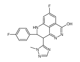 5-氟-8-(4-氟苯基)-2,7,8,9-四氢-9-(1-甲基-1H-1,2,4-噻唑-5-基)-3H-吡啶并[4,3,2-de]二氮杂萘-3-酮 (1207454-56-5)