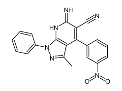 6-氨基-3-甲基-4-(3-硝基苯基)-1-苯基-1H-吡唑并[3,4-b]吡啶-5-甲腈 (1103593-93-6)