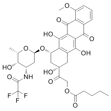 2-氧代-2-((2S,4S)-2,5,12-三羟基-4-(((2R,4S,5S,6S)-5-羟基-6-甲基-4-(2,2,2-三氟乙酰氨基)四氢-2H-吡喃-2-基)氧基)-7-甲氧基-6,11-二氧代-1,2,3,4,6,11-六氢并四苯-2-基)乙基 戊酸酯