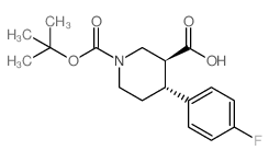 (3S,4r)-1-(叔丁氧基羰基)-4-(4-氟苯基)哌啶-3-羧酸