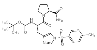 ((s)-1-((s)-2-氨基甲酰吡咯烷-1-基)-1-氧代-3-(1-甲苯磺酰-1H-咪唑-4-基)丙烷-2-基)氨基甲酸叔丁酯 (35899-49-1)