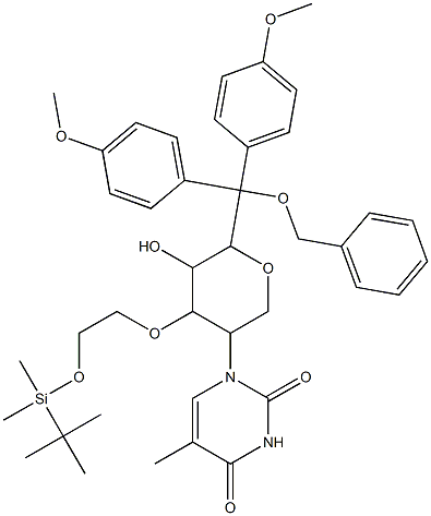 1-(6-((苄氧基)双(4-甲氧基苯基)甲基)-4-(2-((叔丁基二甲基甲硅烷基)氧基)乙氧基)-5-羟基四氢-2H-吡喃-3-基)-5-甲基嘧啶-2,4(1H,3H)-二酮