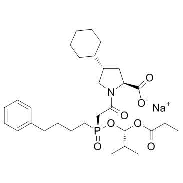 (2S,4S)-4-环己基-1-(2-((R)-((S)-2-2-甲基-1-(丙酰氧基)丙氧基)(4-苯基丁基)磷酰基)乙酰基)吡咯烷-2-羧酸钠