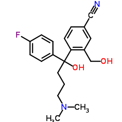 4-(4-二甲胺基-1-对氟苯基-1-羟基丁基)-3-(羟甲基)苯腈 (103146-25-4)