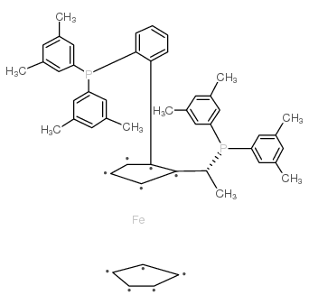 (R)-(+)-1-[(R)-2-(2'-二-3,5-二甲苯基膦苯基)二茂铁基]乙基二-3,5-二甲苯基膦 (494227-33-7)