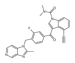 4-乙炔-3-[3-氟-4-[(2-甲基-1H-咪唑并[4,5-c]吡啶-1-基)甲基]苯甲酰基]-N,N-二甲基-1H-吲哚-1-羧酰胺