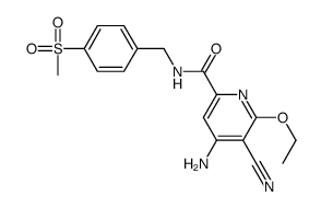 4-氨基-5-氰基-6-乙氧基-N-[[4-(甲基磺酰基)苯基]甲基]-2-吡啶羧酰胺