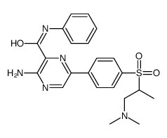 3-氨基-6-[4-[[2-(二甲基氨基)-1-甲基乙基]磺酰基]苯基]-N-苯基-2-吡嗪羧酰胺 (1286238-55-8)