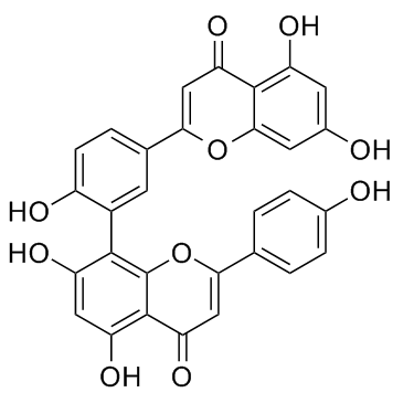 8-(5-(5,7-二羟基-4-氧代-4H-苯并吡喃-2-基)-2-羟基苯基)-5,7-二羟基-2-(4-羟基苯基)-4H-苯并吡喃-4-酮