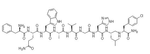 (S)-1-去(5-氧代-L-脯氨酸)-2-去-L-缬氨酸-3-D-苯丙氨酸-10-[Nalpha-(2-氨基-4-甲基戊基)-4-氯-L-苯丙氨酰胺]-11-去-L-蛋氨酰胺-蛙紧张肽