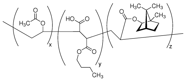 聚(醋酸乙烯-co-丁基马来酸-co-丙烯酸异冰片酯)