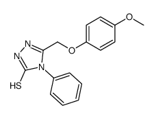 5-[(4-甲氧基苯氧基)甲基]-4-苯基-4H-1,2,4-噻唑-3-硫醇