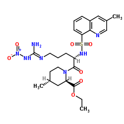(2R,4R)-1-[(2S)-5-[[亚氨基(硝基氨基)甲基]氨基]-2-[[(3-甲基-8-喹啉基)磺酰基]氨基]-1-氧代戊基]-4-甲基-2-哌啶甲酸乙酯