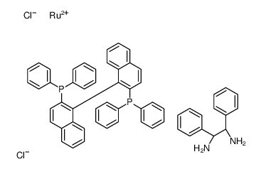 二氯[(S)-(-)-2,2′-双(二苯基膦)-1,1′-联萘基][(1R,2R)-(+)-1,2-二苯基乙二胺]钌(II)