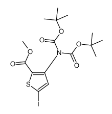 3-(双{[(1,1-二甲基乙基)氧基]羰基}氨基)-5-碘-2-噻吩羧酸甲酯