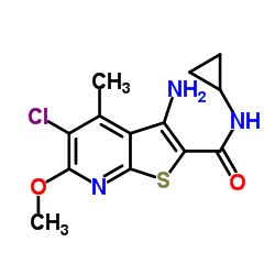 3-氨基-5-氯-N-环丙基-6-甲氧基-4-甲基噻吩并[2,3-b]吡啶-2-羧酰胺