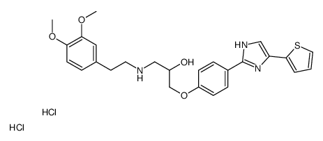 (2S)-1-[[2-(3,4-二甲氧基苯基)乙基]氨基]-3-[4-[4-(2-噻吩基)-1H-咪唑-2-基]苯氧基]-2-丙醇二盐酸盐