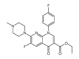 6-氟-1-(4-氟苯基)-7-(4-甲基哌嗪-1-基)-4-氧代-1,4-二氢-1,8-萘啶-3-羧酸乙酯 (100491-52-9)