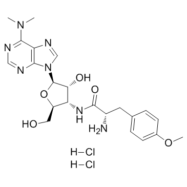 (S)-2-氨基-N-((2S,3S,4R,5R)-5-(6-(二甲胺基)-9H-嘌呤-9-基)-4-羟基-2-(羟甲基)四氢呋喃-3-基)-3-(4-甲氧基苯基)丙酰胺二盐酸盐