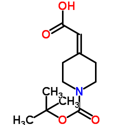 1-叔丁氧羰基哌啶-4-亚基乙酸