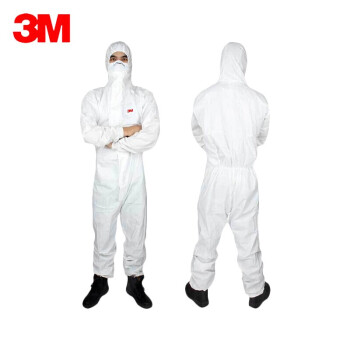 3M 防护服 4545 防尘防液体喷溅 工业实验室液体喷涂农药 带帽连体服